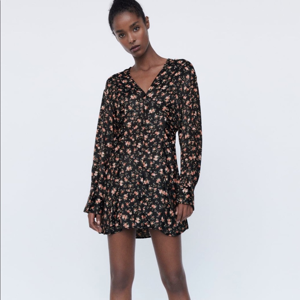 Zara floral print dress